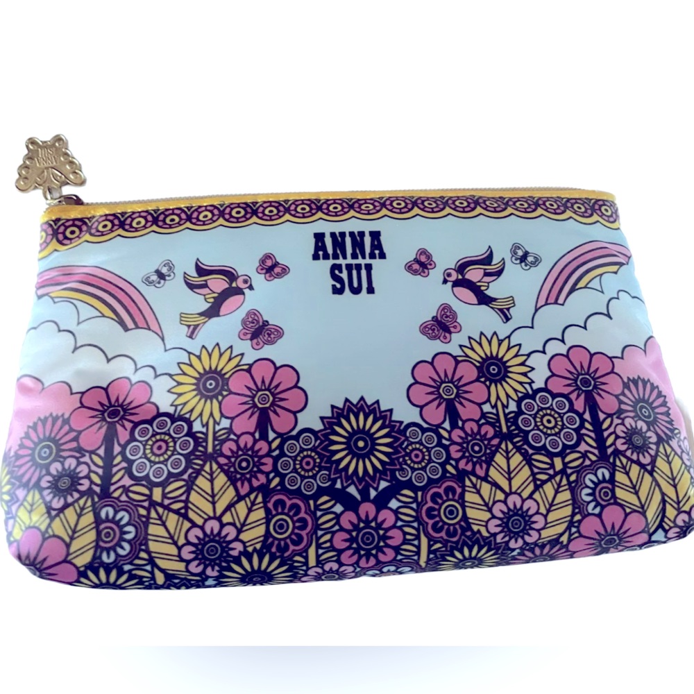 Anna Sui Sky Cosmetic Makeup Bag Pouch